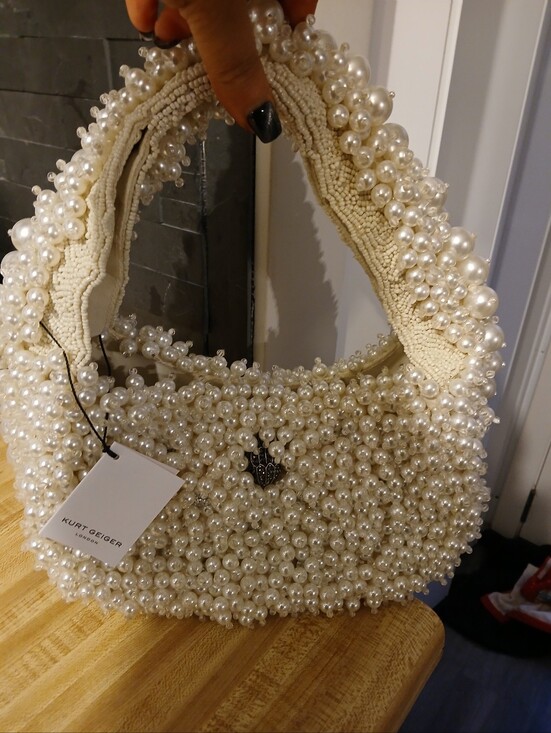 Kurt Geiger Handbags - Kurt Geiger NWT Pearl & Rhinestones Shoulder Bag & Dustbag